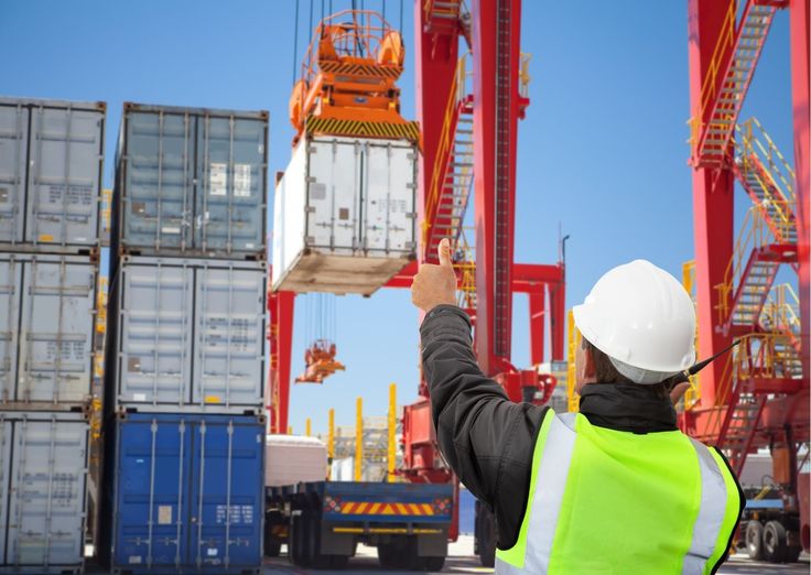 Customs clearing at port